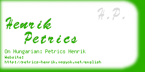 henrik petrics business card